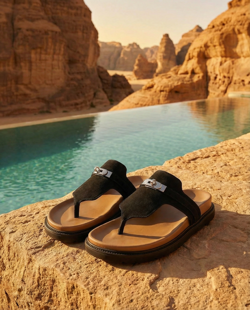Hegra Suede Thong Sandal