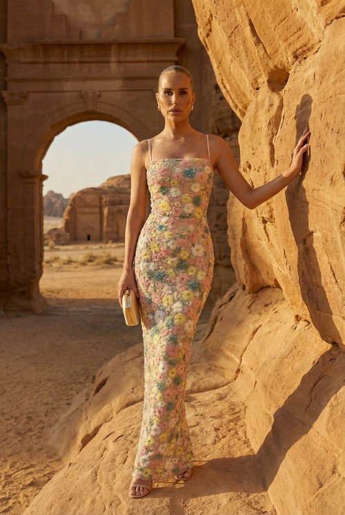 Oasis Palm Slip Maxi