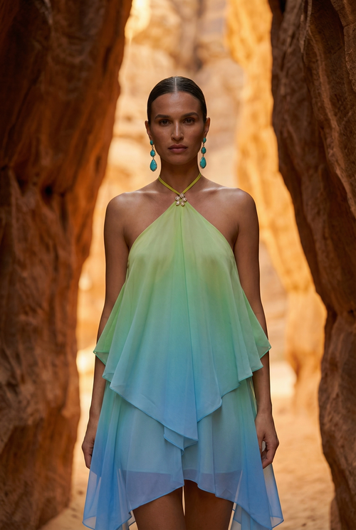 Oasis Ombré Mini Dres